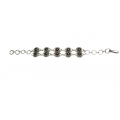 Designer Sterling Silver Bracelet setted with Garnet Stone